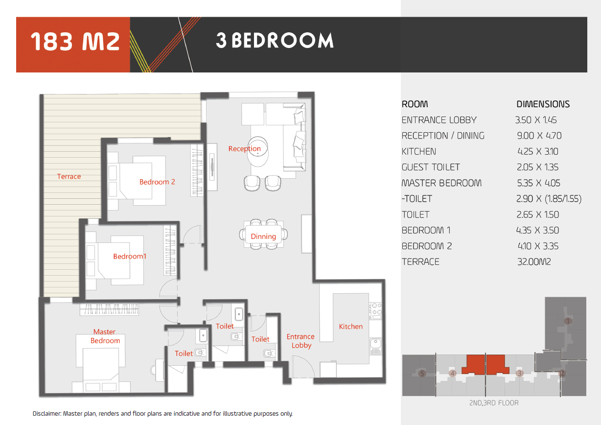 Floor plan for apartment at Al Karma Kay