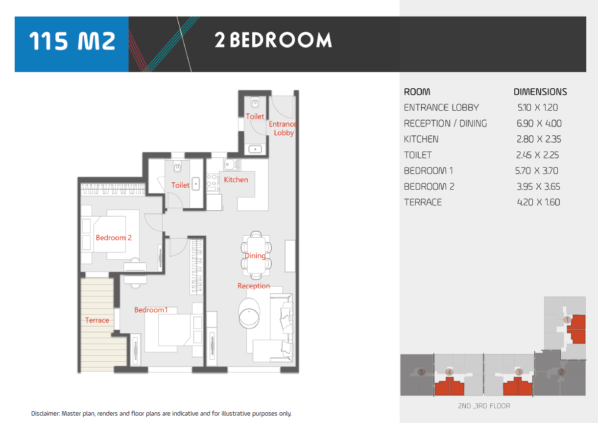 Floor plan for apartment at Al Karma Kay