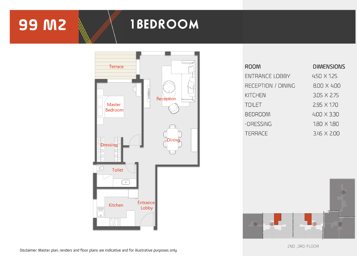 Floor plan for apartment at Al Karma Kay