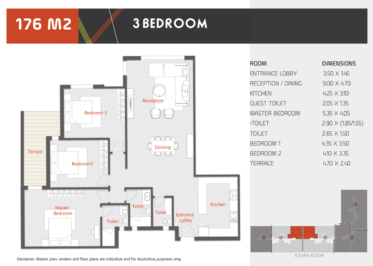 Floor plan for apartment at Al Karma Kay