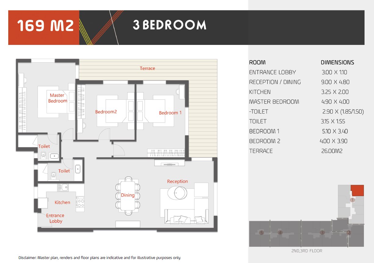 Floor plan for apartment at Al Karma Kay