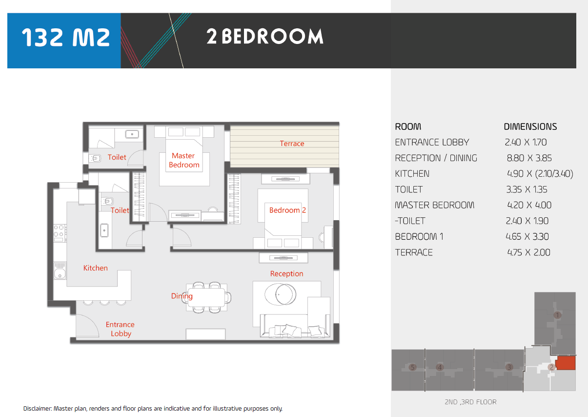 Floor plan for apartment at Al Karma Kay