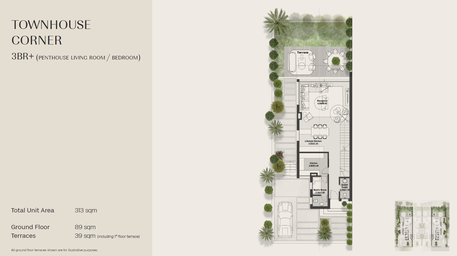 Floor plan for townhouse at Hills of One