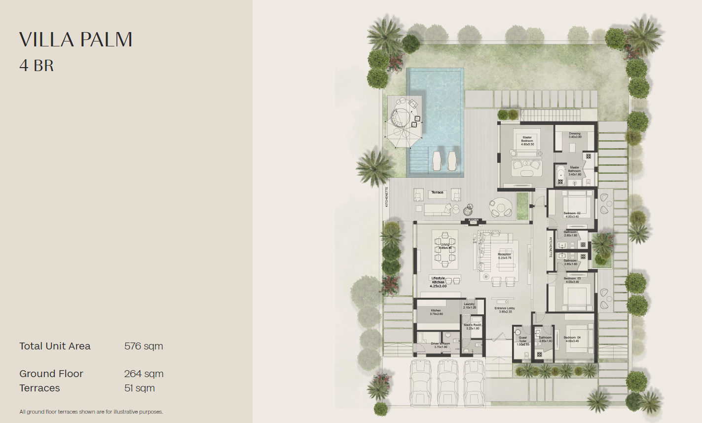 Floor plan for villa at Hills of One