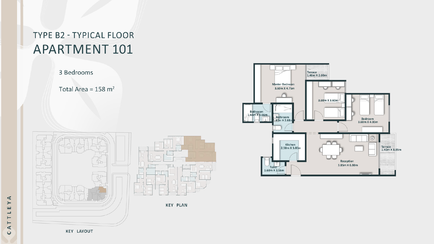 Floor plan for apartment at Cattleya