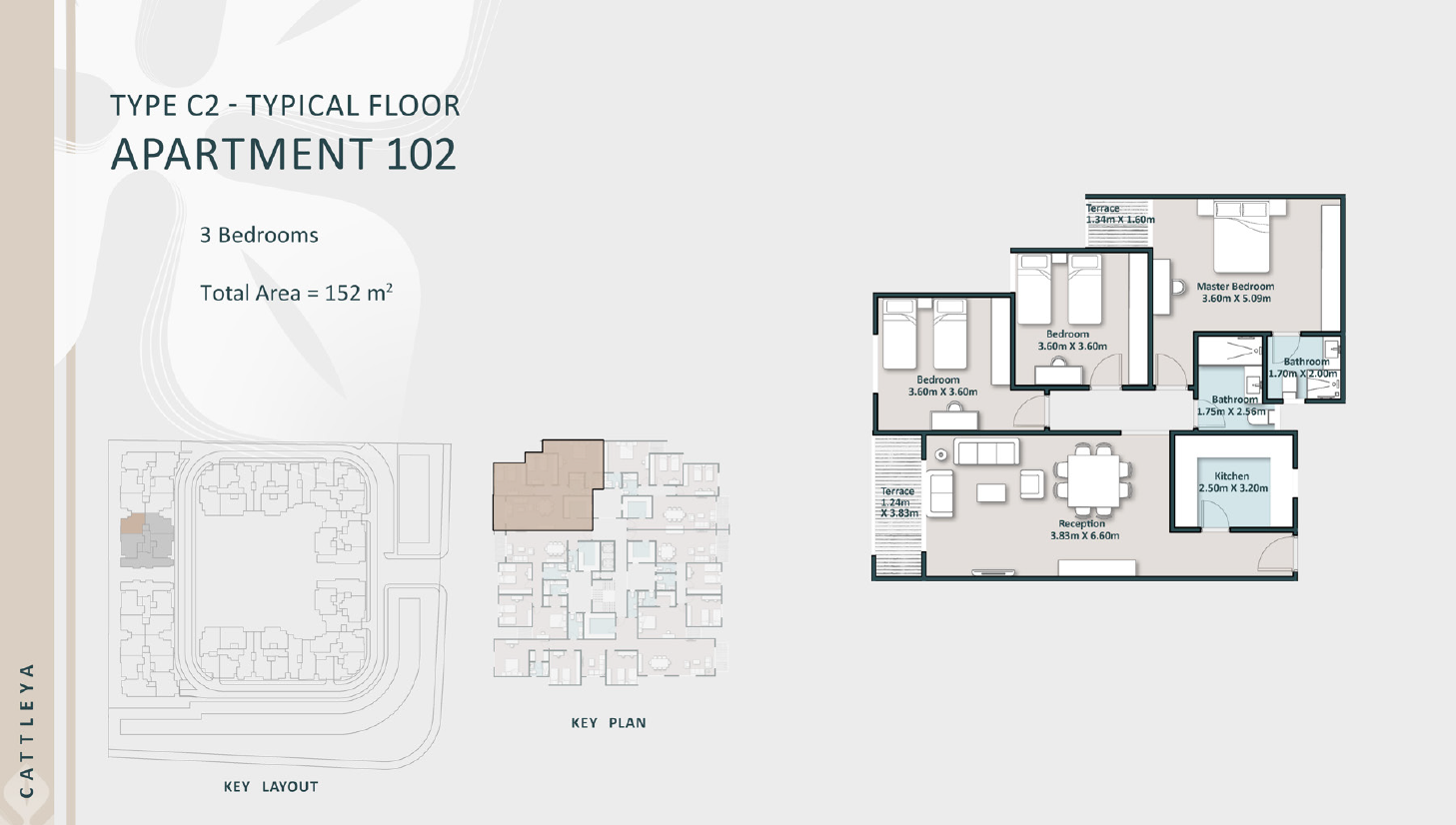 Floor plan for apartment at Cattleya