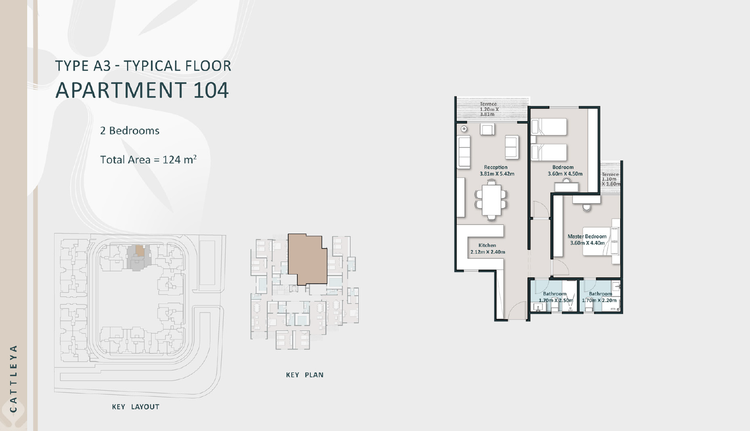 Floor plan for apartment at Cattleya