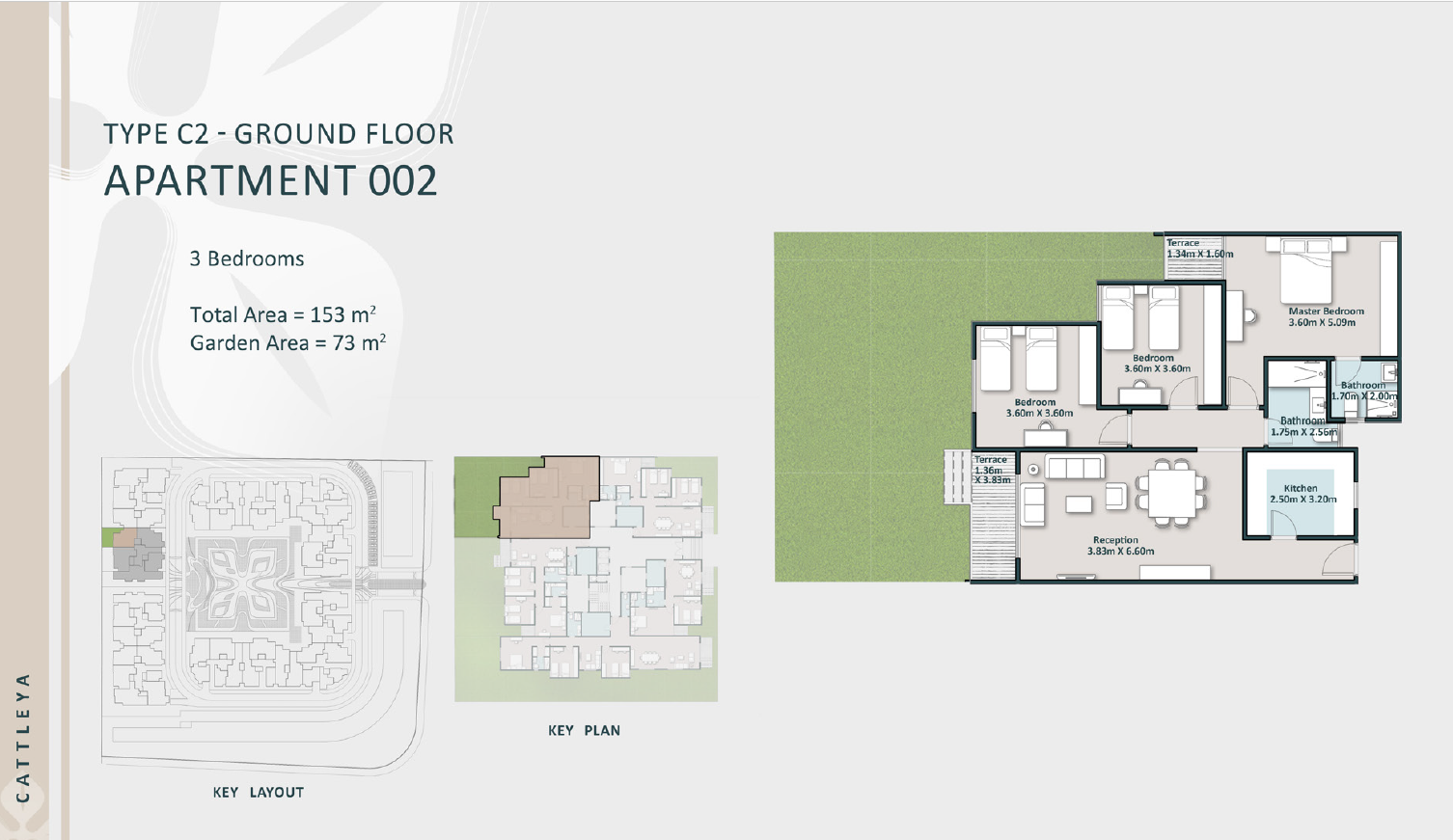 Floor plan for apartment at Cattleya