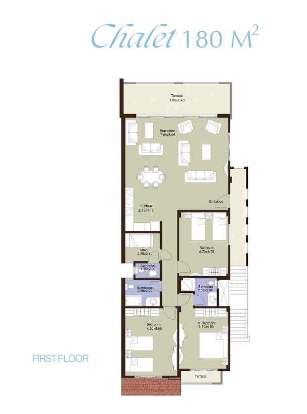 Floor plan for chalet at La Vista Topaz