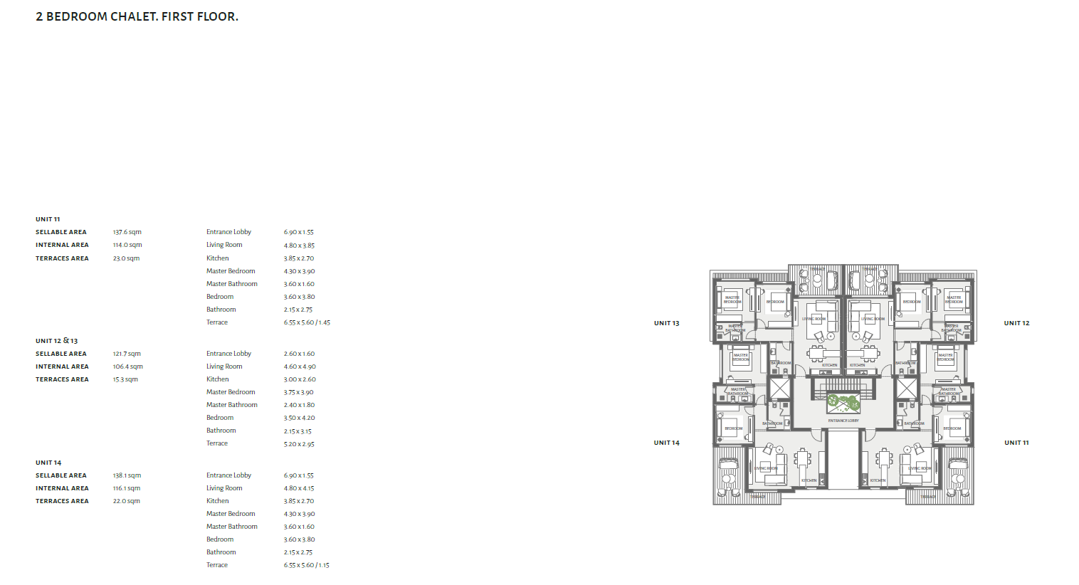 Floor plan for chalet at The Med