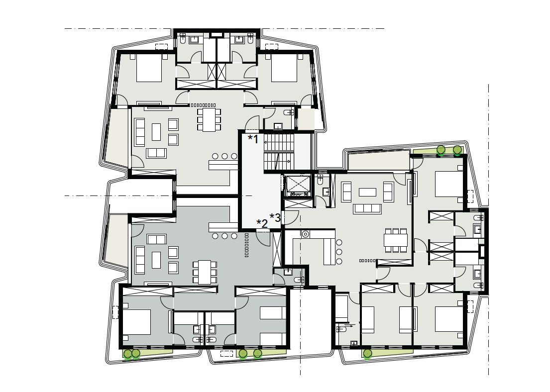 Floor plan for apartment at Badya