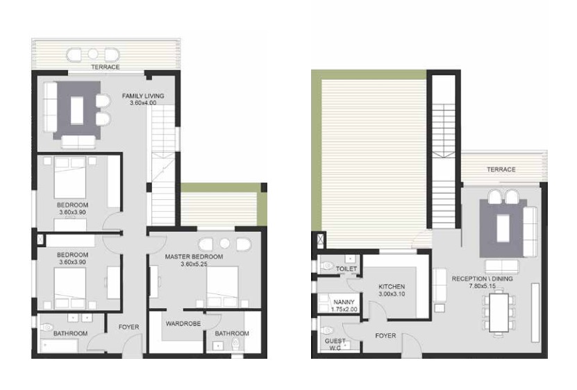 Floor plan for duplex at VYE SODIC