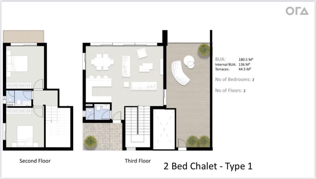 Floor plan for chalet at Silversands