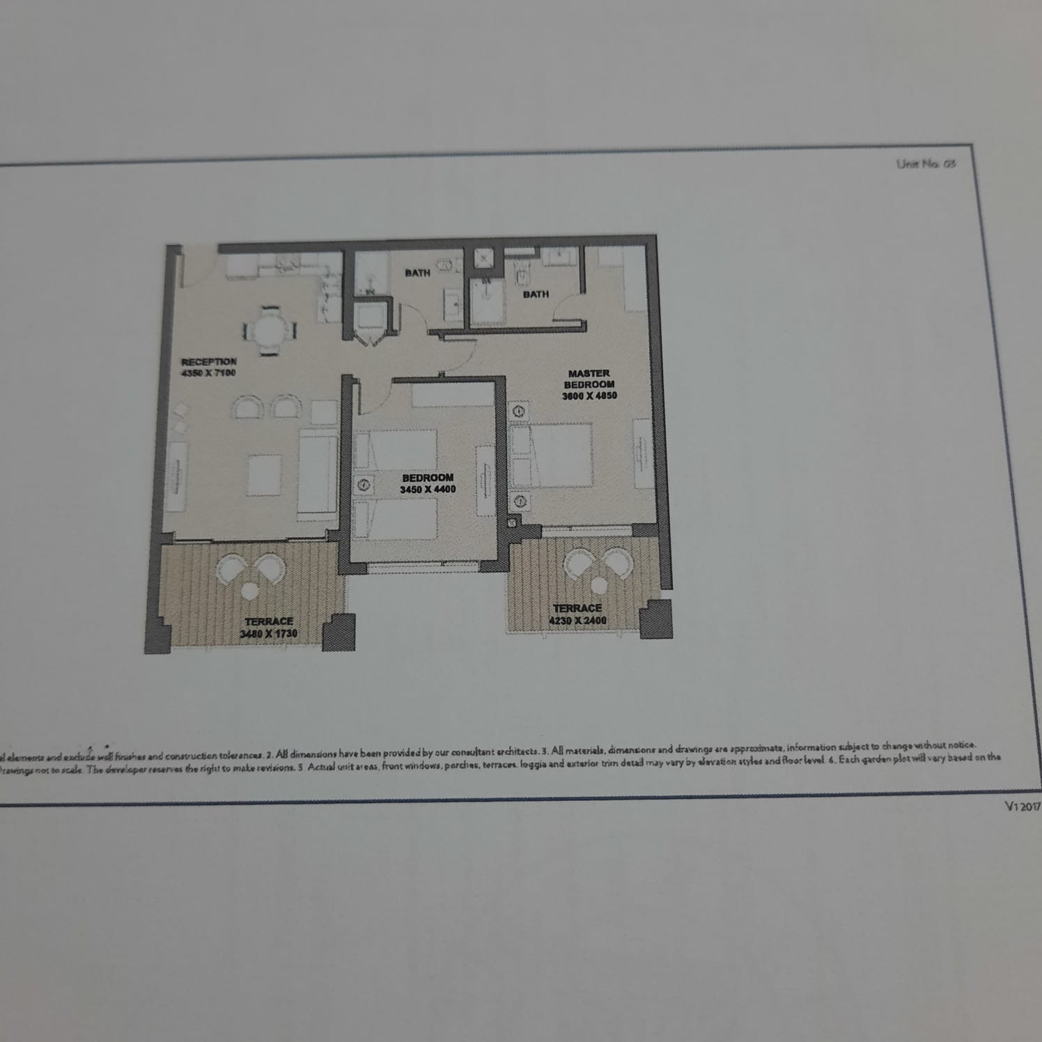 Floor plan for apartment at Marina Marassi