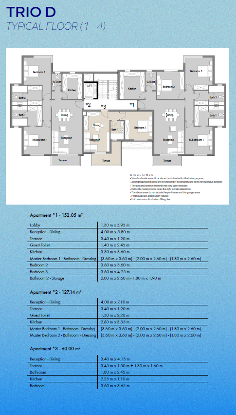 Floor plan for apartment at Badya