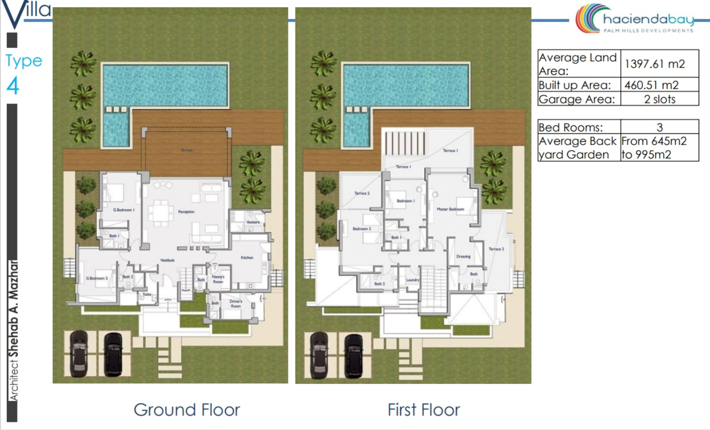 Floor plan for villa at Hacienda Bay