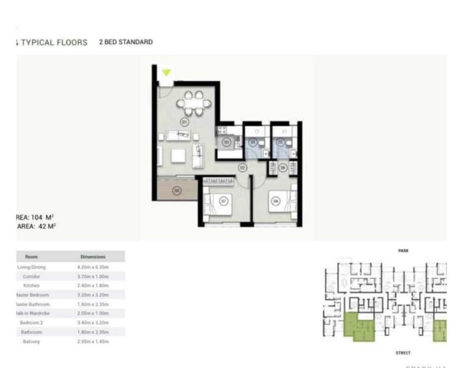 Floor plan for apartment at ZED East