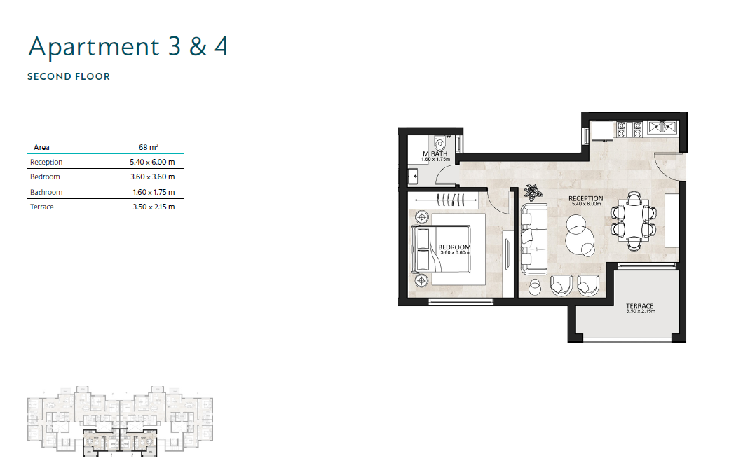 Floor plan for apartment at Garden Lakes