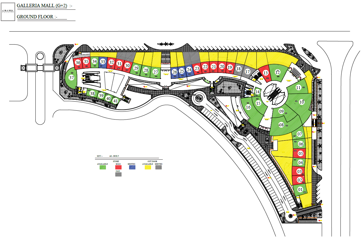 Floor plan for  at Galleria Mall