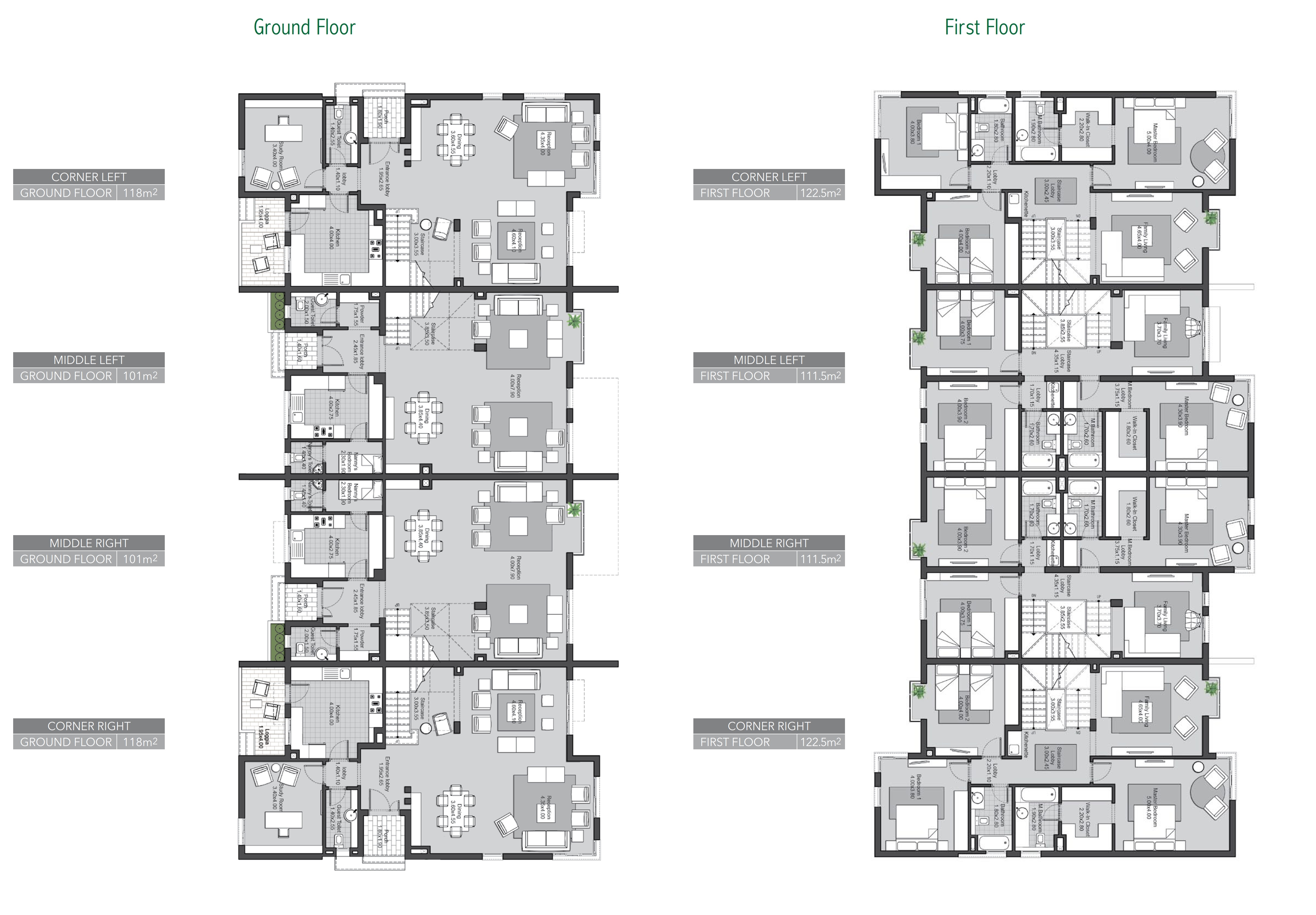 Floor plan for townhouse at Villette