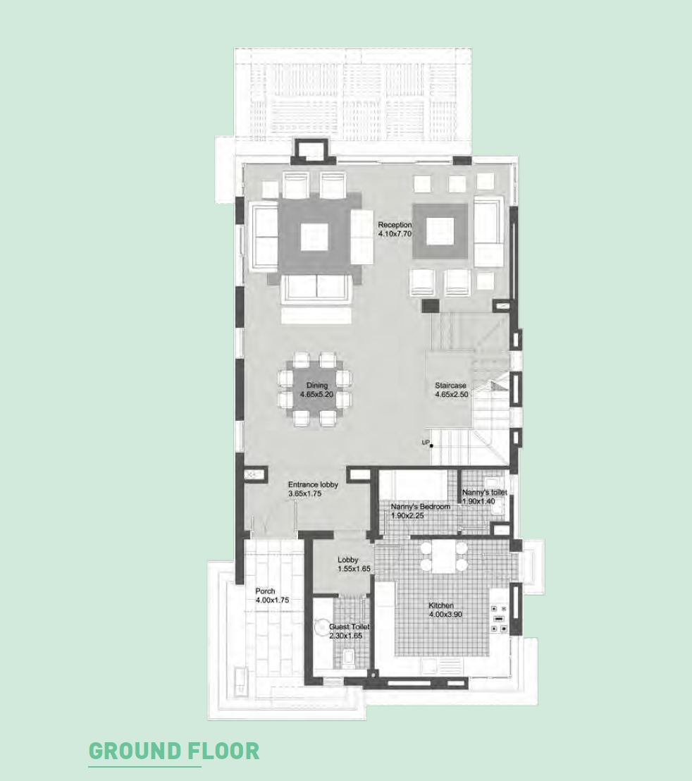 Floor plan for villa at Villette