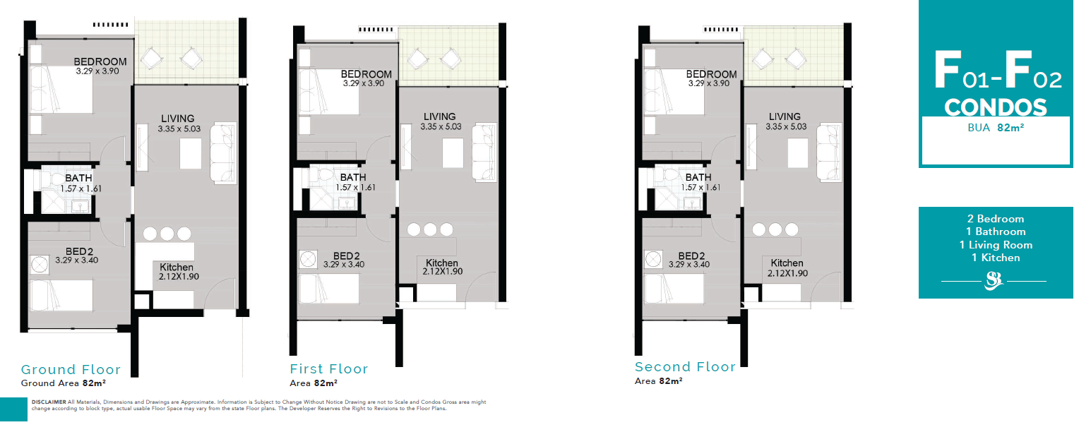 Floor plan for apartment at Smeralda Bay Sidi Heneish -Sbay