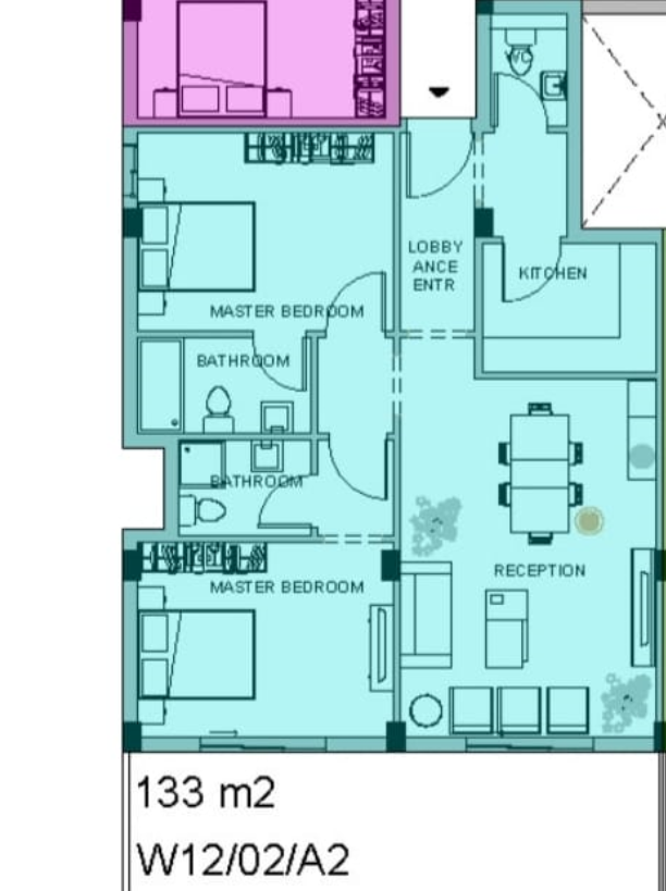 Floor plan for apartment at White Residence