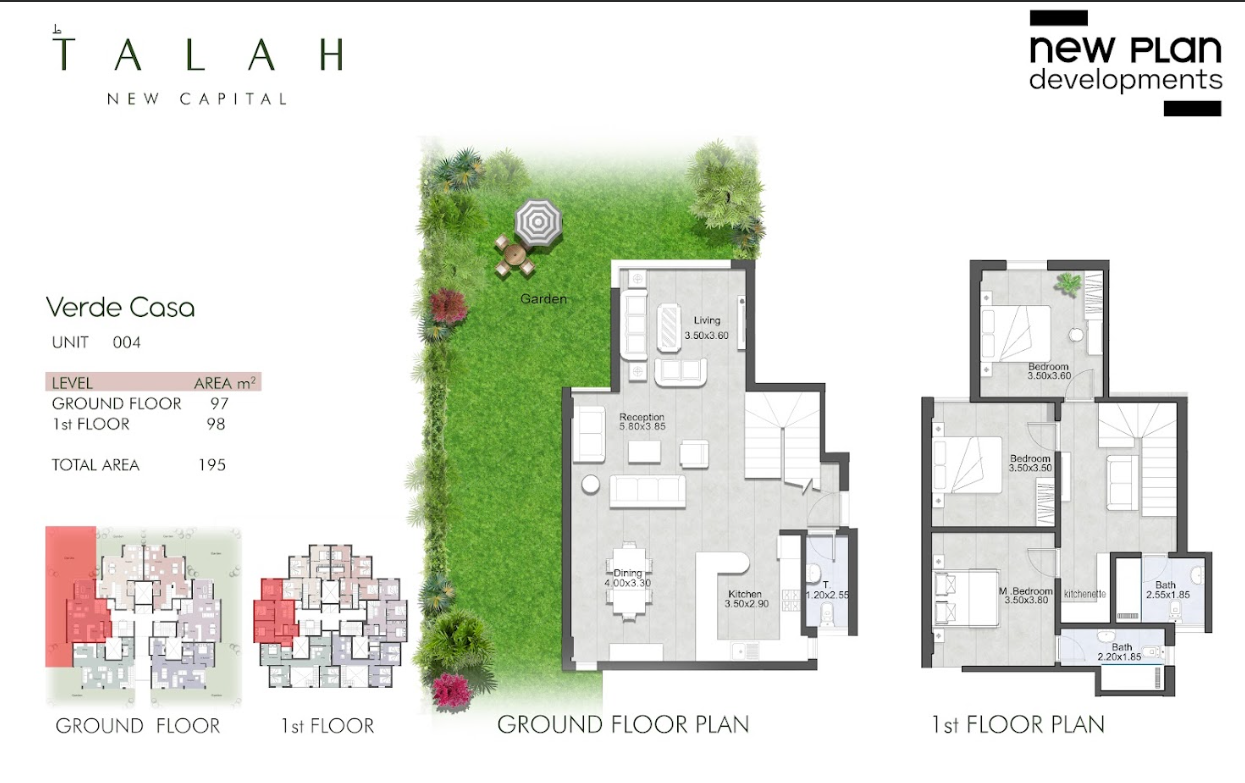 Floor plan for duplex at Talah