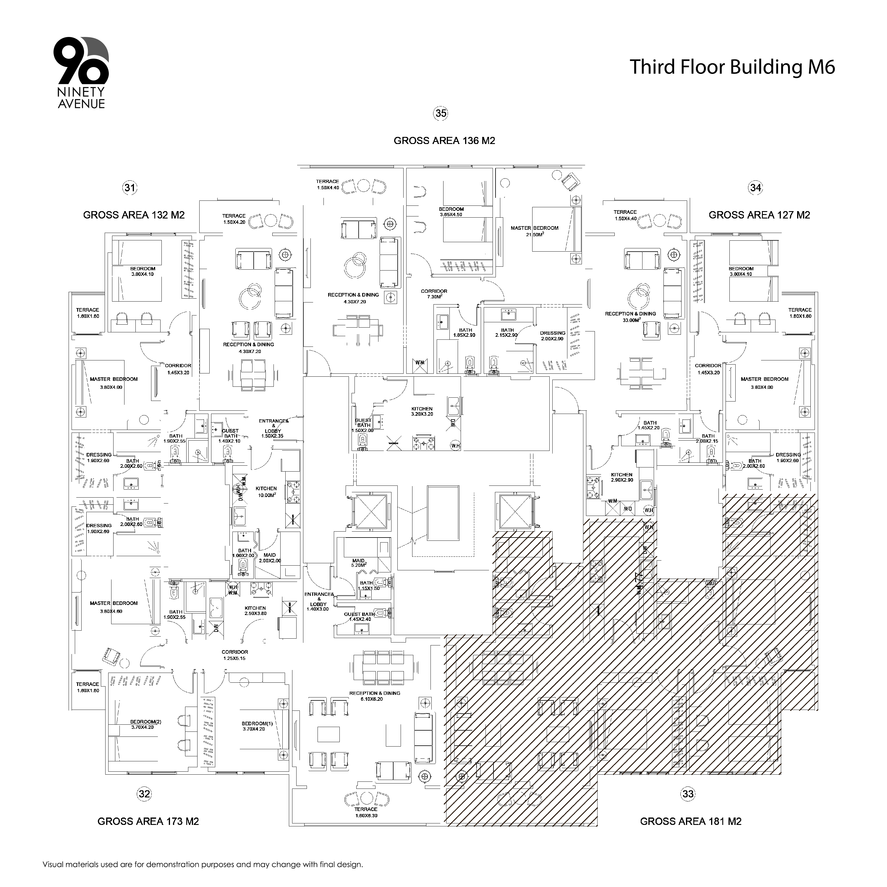 Floor plan for apartment at Ninety Avenue