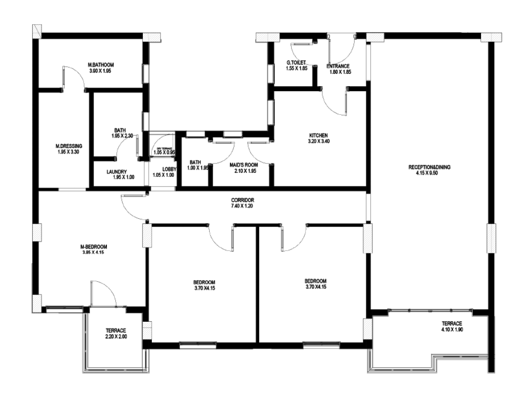 Floor plan for apartment at The Loft