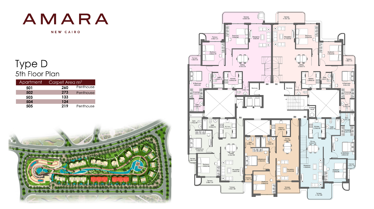 Floor plan for penthouse at Amara