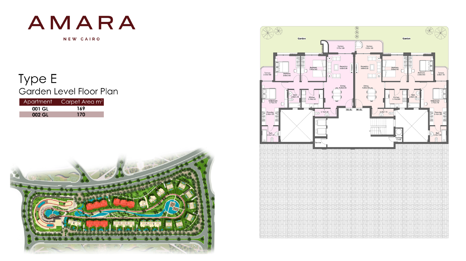 Floor plan for apartment at Amara