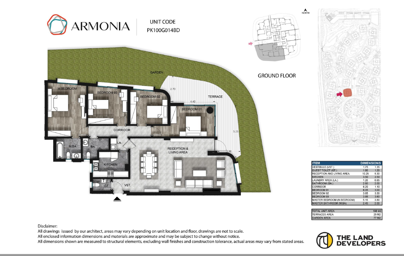 Floor plan for apartment at Armonia