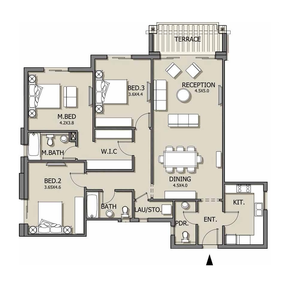 Floor plan for apartment at Mivida