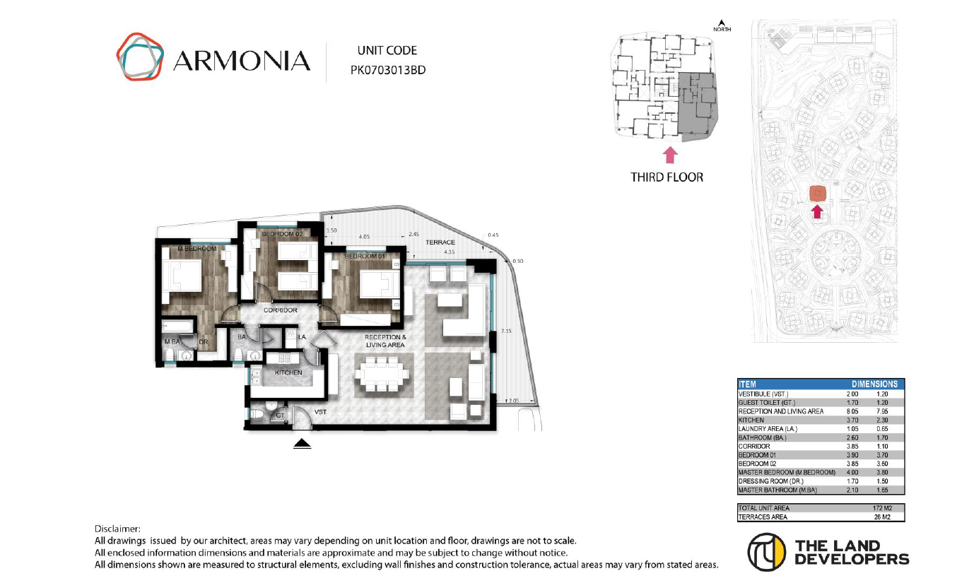 Floor plan for apartment at Armonia
