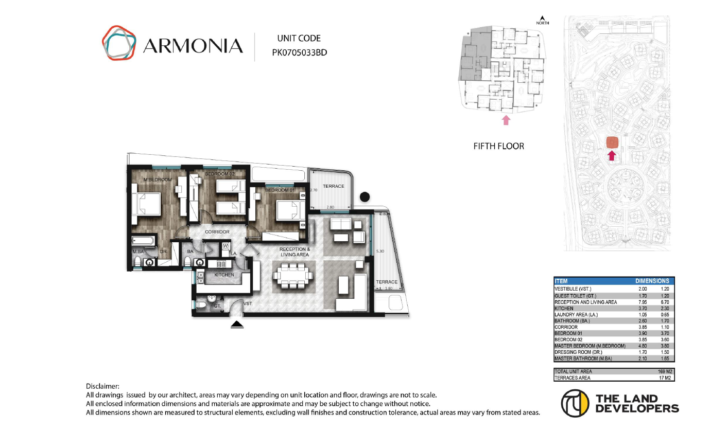 Floor plan for apartment at Armonia