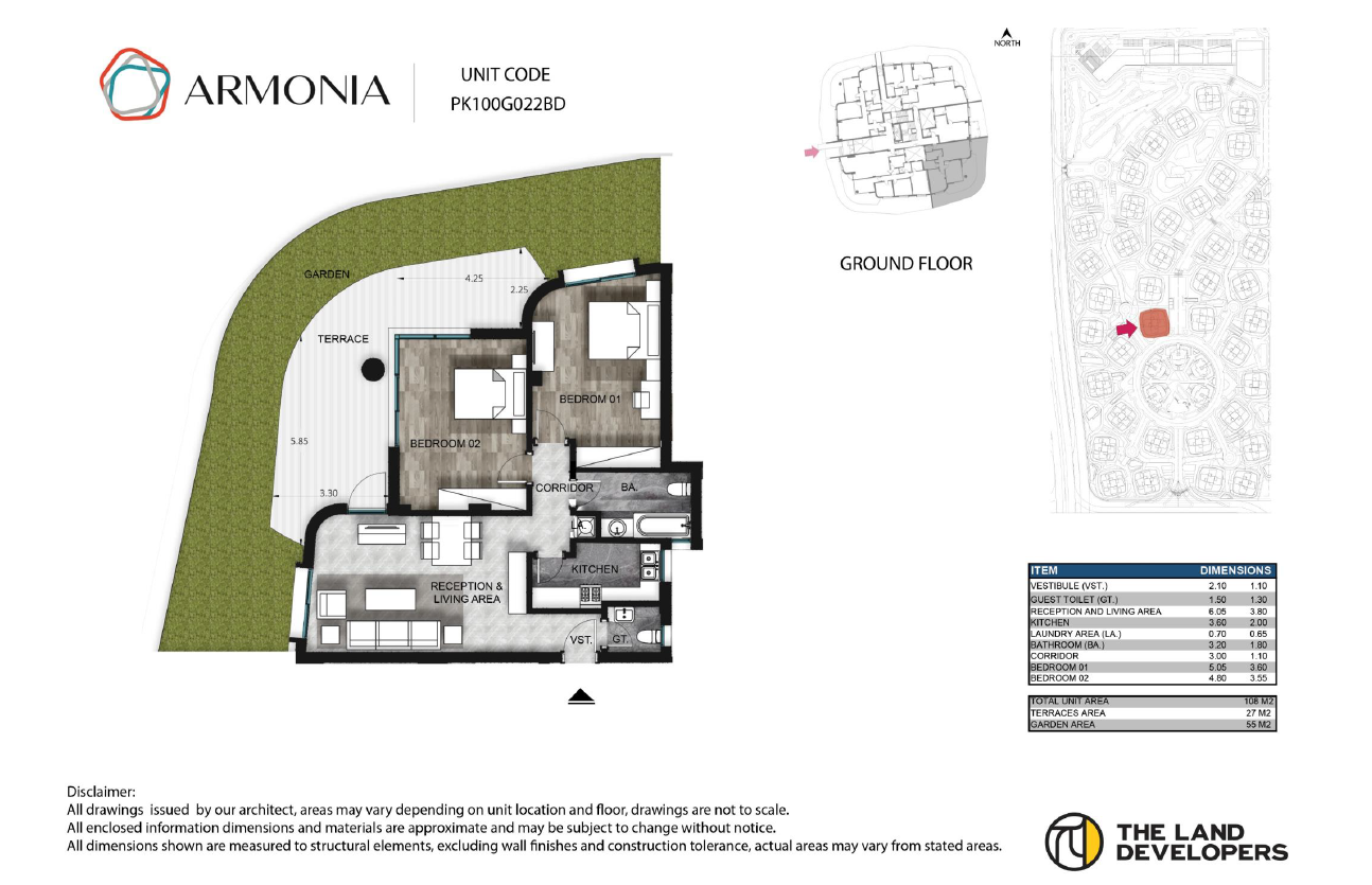 Floor plan for apartment at Armonia
