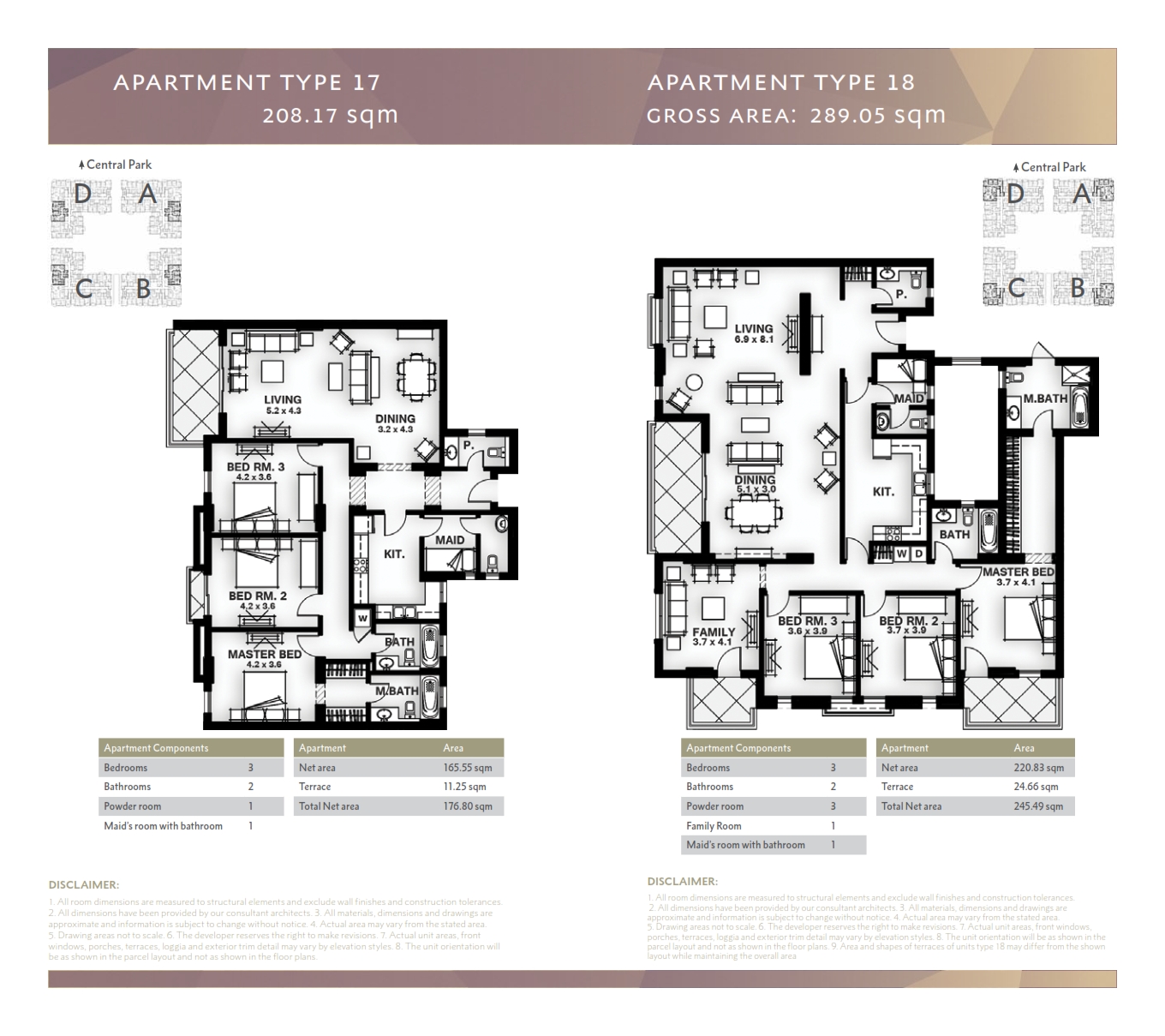 Floor plan for apartment at Boulevard Residences - Mivida