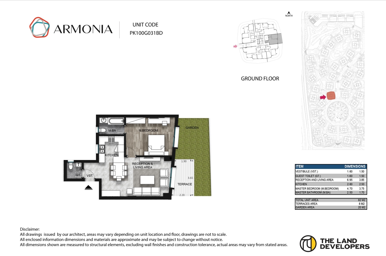 Floor plan for apartment at Armonia