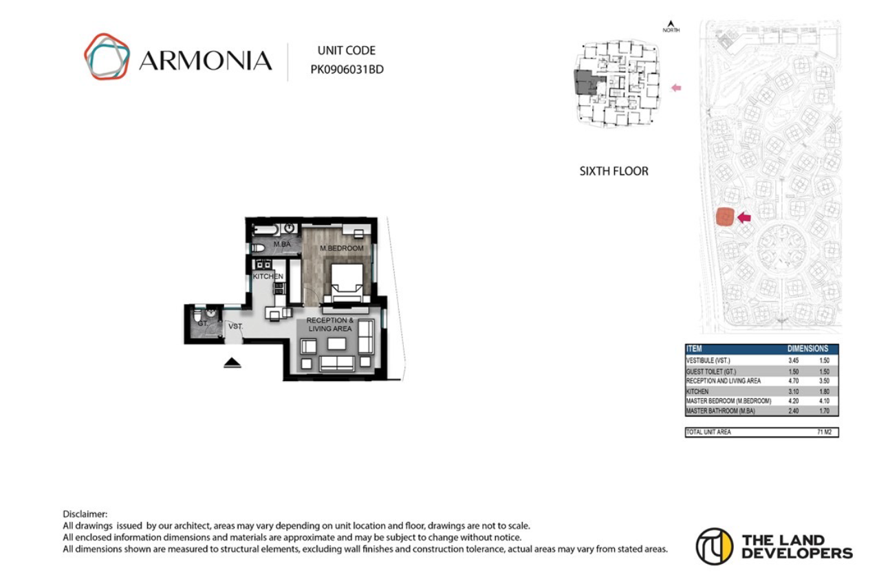 Floor plan for apartment at Armonia