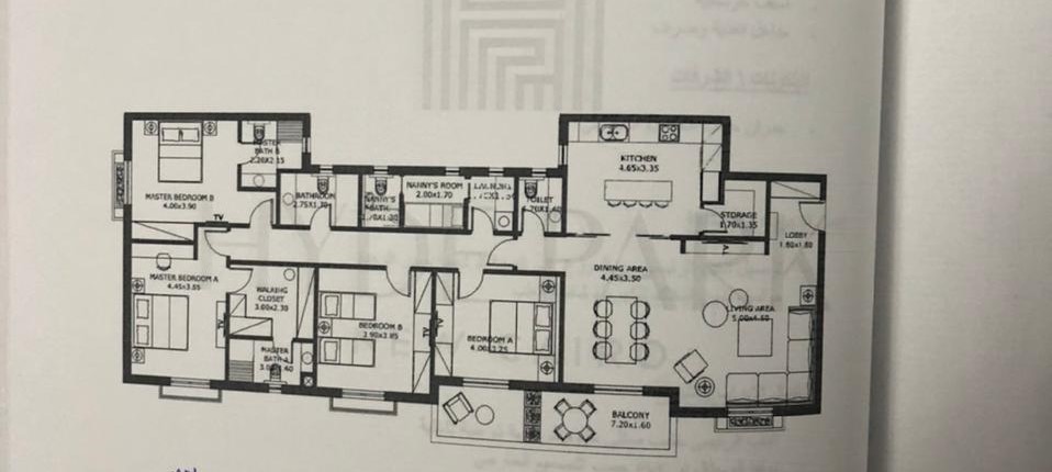 Floor plan for apartment at Hyde Park