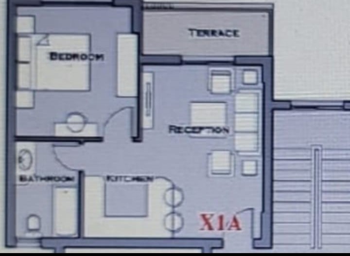 Floor plan for studio at Sarai