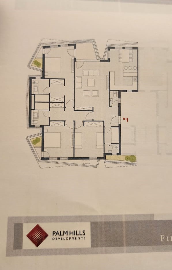 Floor plan for apartment at Badya