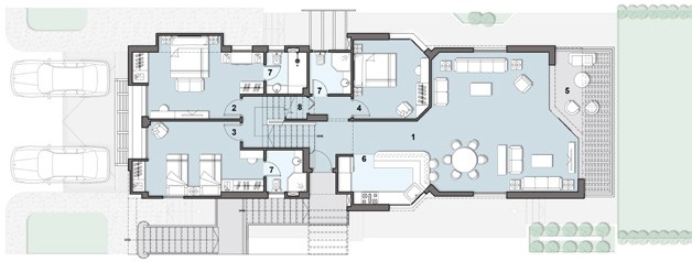 Floor plan for chalet at Ein Bay