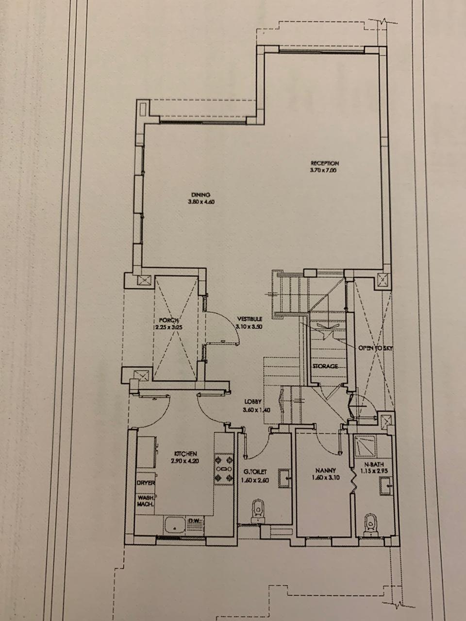 Floor plan for villa at Palm Hills New Cairo