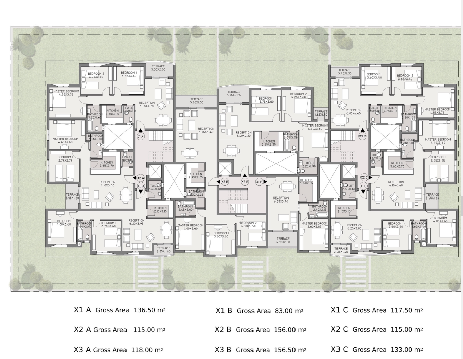 Floor plan for apartment at Taj City