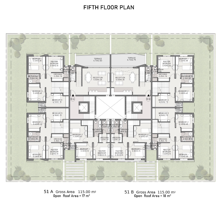 Floor plan for penthouse at Origami