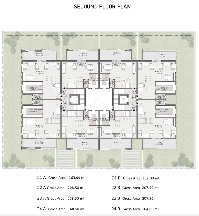 Floor plan for duplex at Taj City