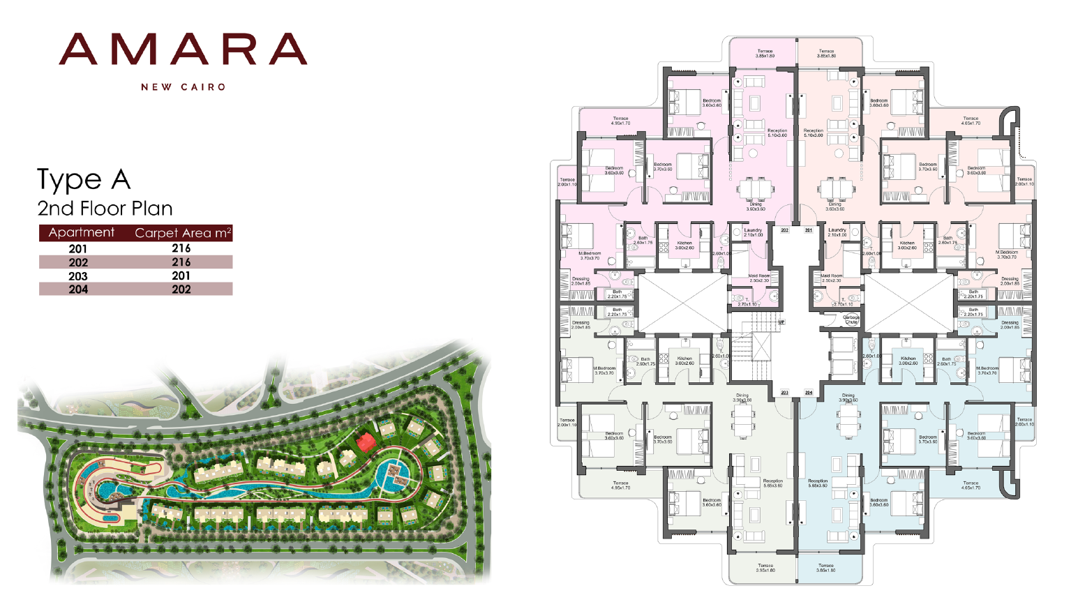 Floor plan for apartment at Amara