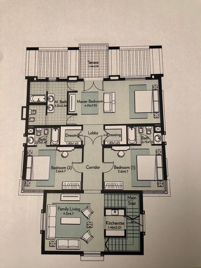 Floor plan for villa at Allegria